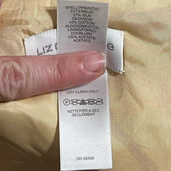 VINTAGE Y2K Liz Claiborne Yellow Purple Floral Silk Cotton Blend A-Line Dress - Picture 8 of 11